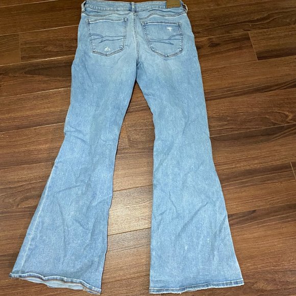 American Eagle Low-Rise Flare Size 8R - Picture 2 of 9